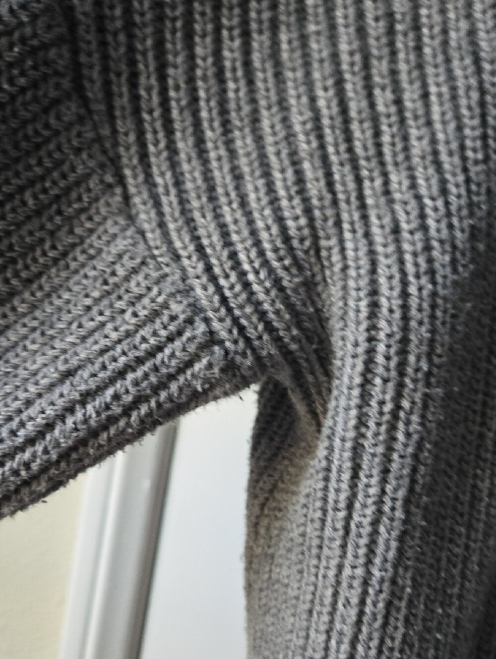 Universal Thread Gray Ribbed Open-Front Cardigan with Pockets- Plus Size - Picture 3 of 11